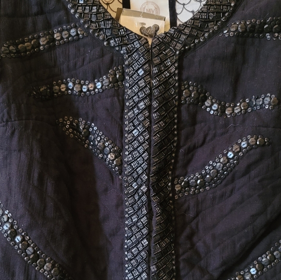 NWT Malvin Women Hamburg Quilted black sequined blazer jacket- SIZE 6-8 - Picture 7 of 8